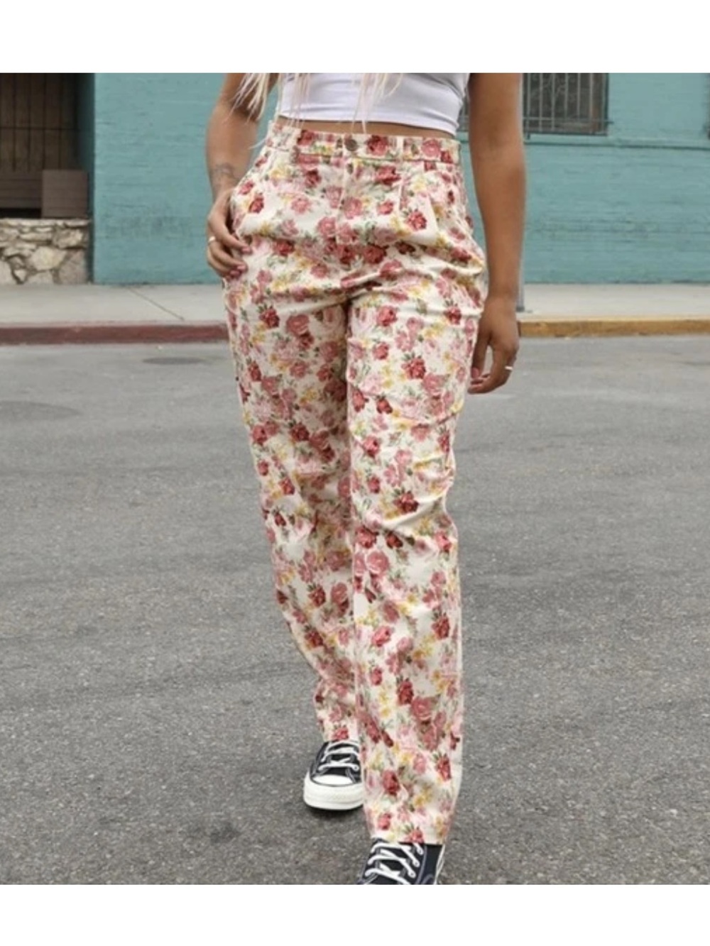 NEW 🌷Teddy Fresh Floral Print Jeans 🌸🧸🌺